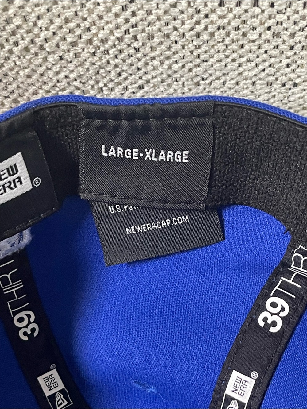 New Era Knicks Royal Blue Hat with Orange Logo - Picture 10 of 10